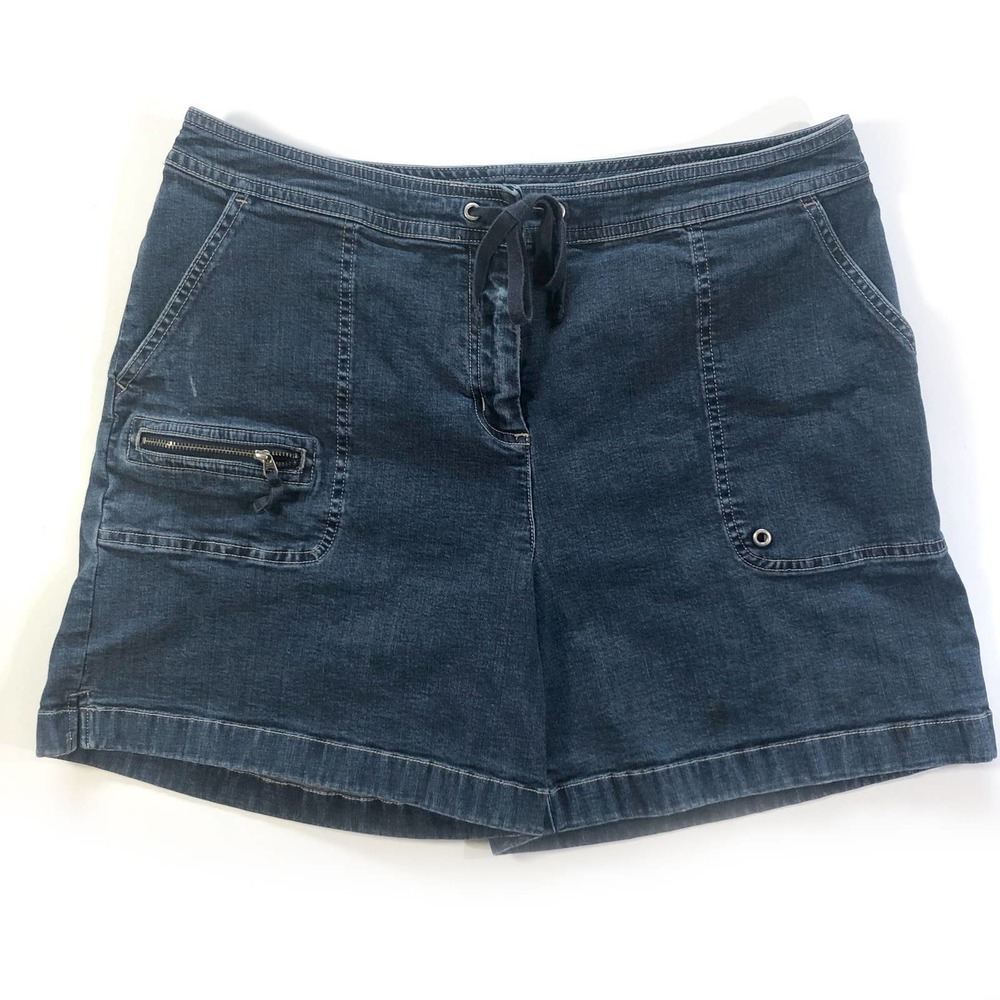 J JILL Jean Shorts Stretch Cotton Drawstring